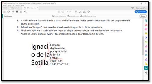 Signar digitalment un document